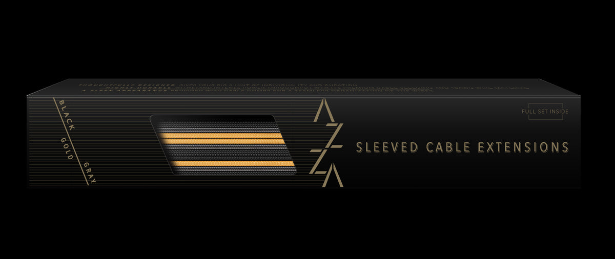 SLEEVED CABLE EXTENSIONS BLACK