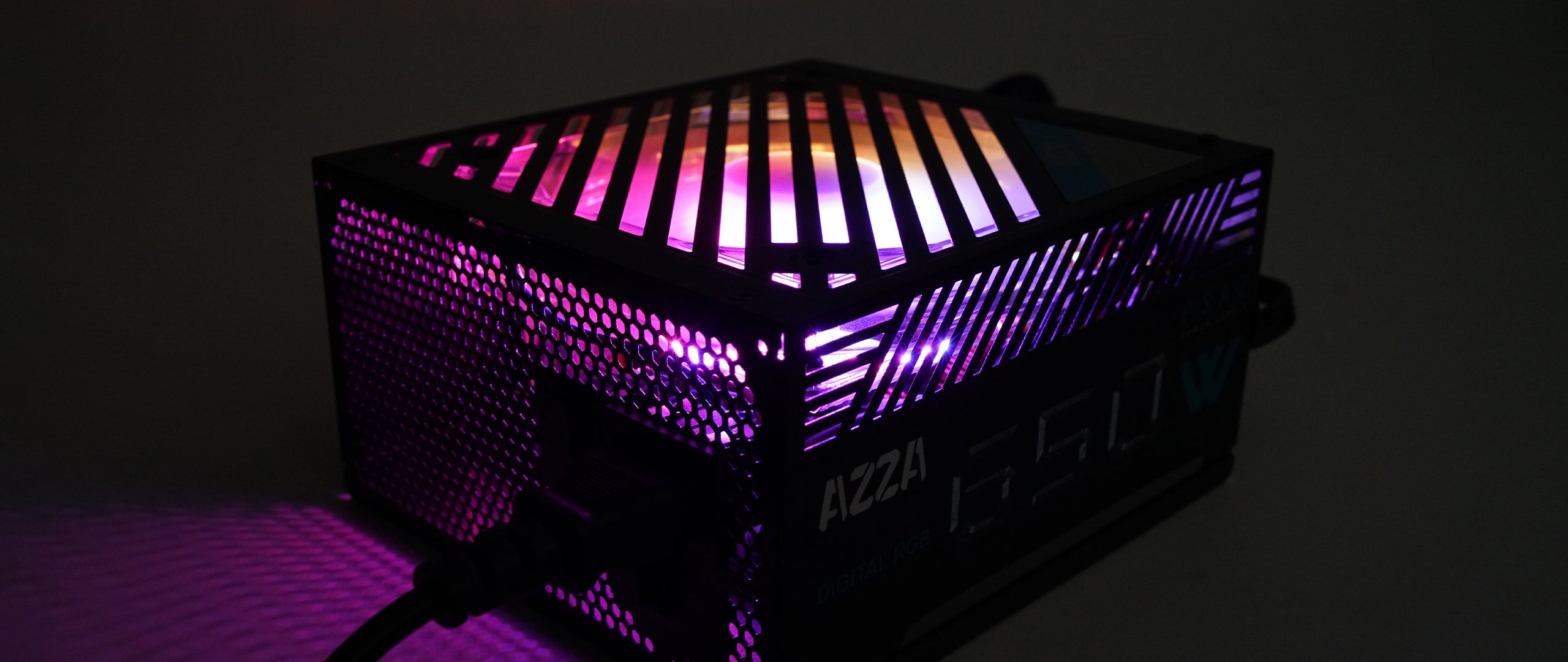 AZZA PSAZ 650W ARGB NEW - PC power supply 650W 80+ Bronze RGB - Unpacking  and start-up 