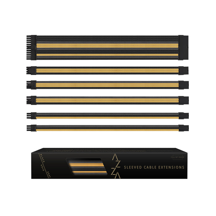 SLEEVED CABLE EXTENSIONS BLACK